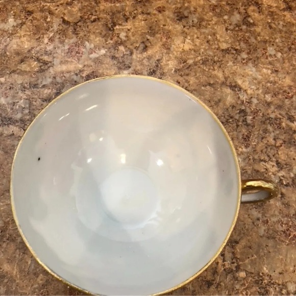 Rare Antique Nagoya SNB Nippon Porcelain Raised Gold Leaf Tea Cup - Picture 7 of 13